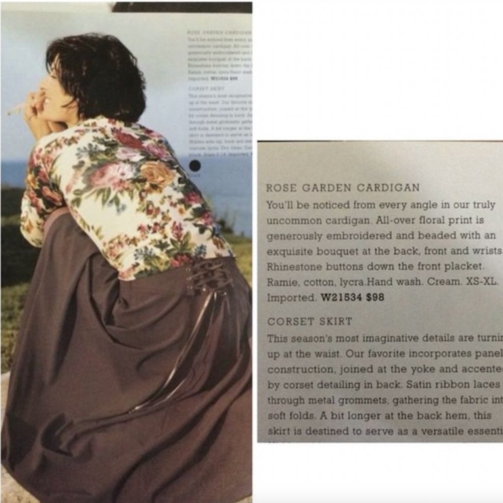 Rare Fall 2002 Anthropologie Long Brown Corset Skirt Cottagecore Dark Academia